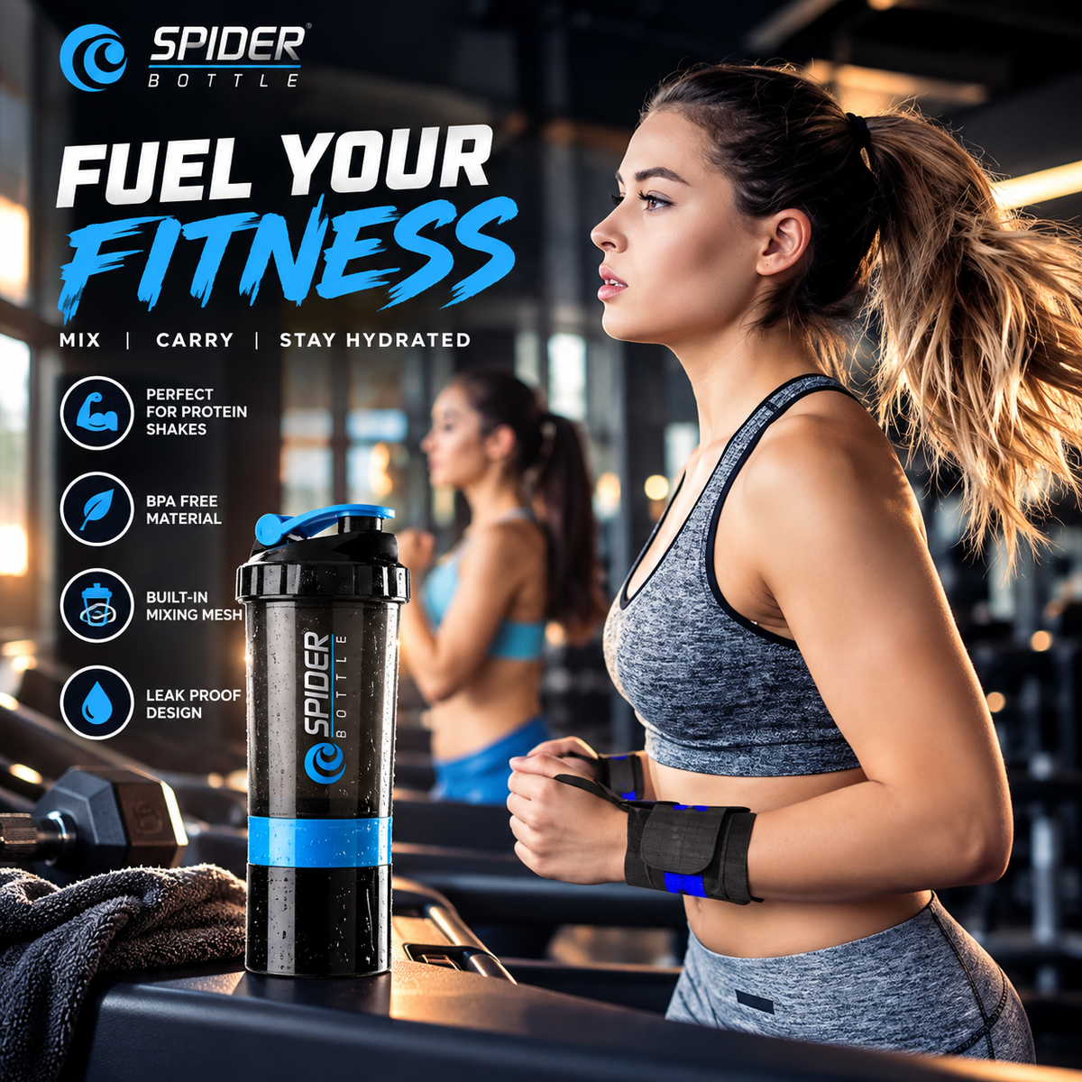 Protein Shaker Bottle for Gym, Fitness & Workout