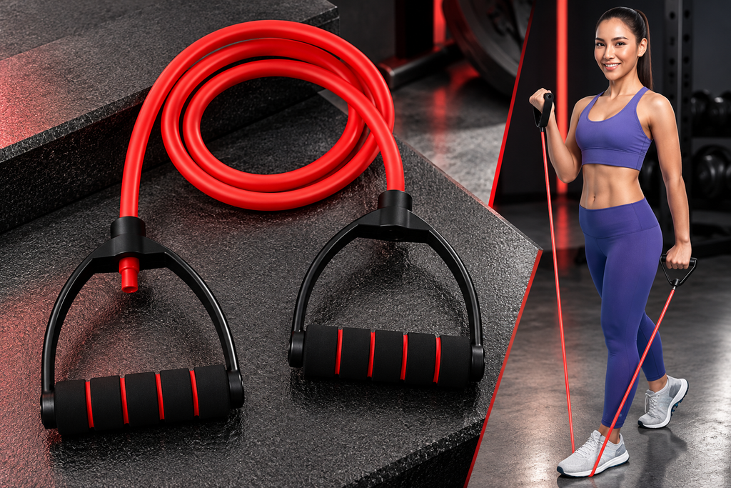 FITRONYX Toning Tube for Physical Therapy, Stretching, Home Fitness ,Yoga Resistance Tube
